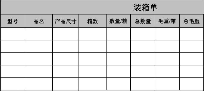 文档下载 所有分类 表格/模板 书信模板 > 装箱单格式装箱单格式 装箱