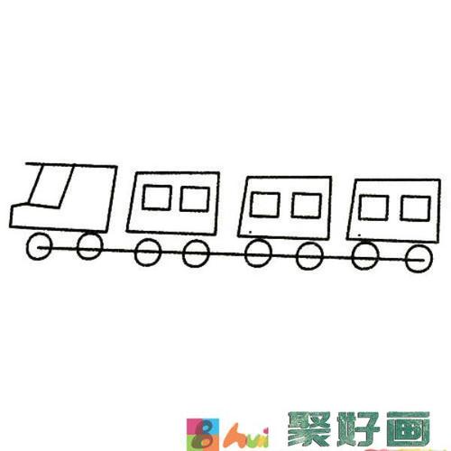 火车简笔画de画法步骤图片怎么画简笔画教程