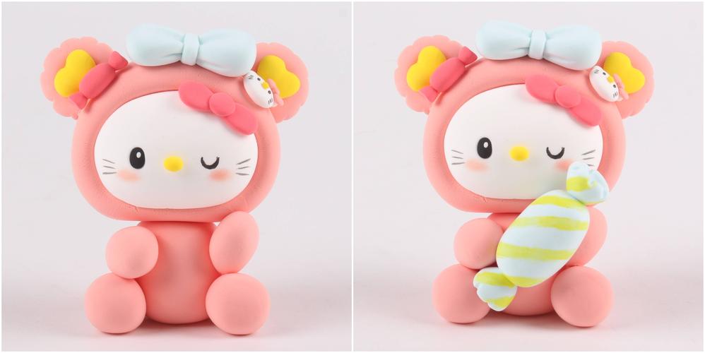 可爱的kitty猫(制作kitty猫粘土)