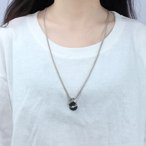 戒指项链简约嘻哈锁骨小众钛钢吊坠