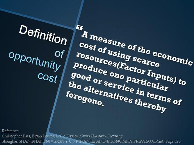 economics-opportunity cost 机会成本简介ppt