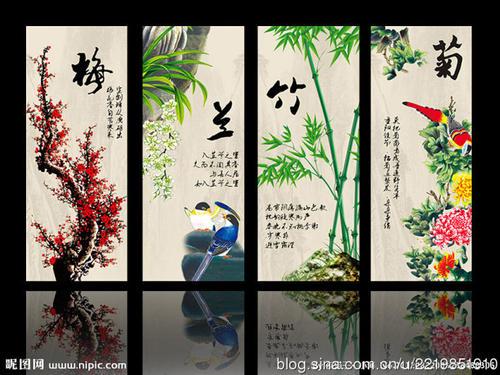 关于四君子诗句的手抄报 手抄报版面设计图