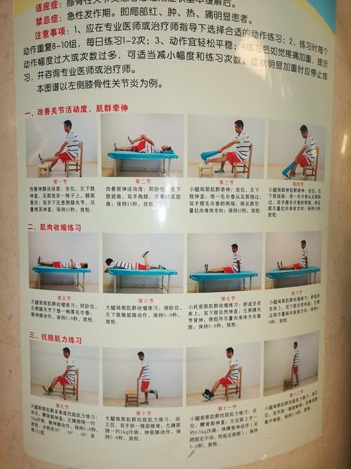 这是膝关节骨性关节炎系统功能锻炼操,宣教做的真到位,值得我借鉴和