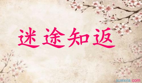 迷途知返造句