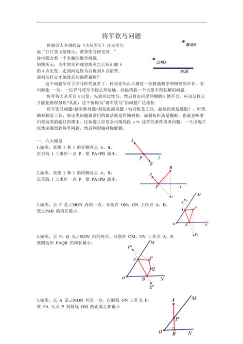 将军饮马问题讲义