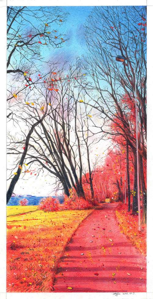 第8课 如何用彩铅画一幅漂亮的风景画