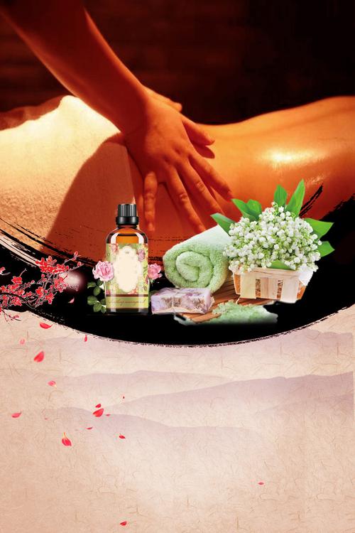 中医按摩推拿养生会所海报背景素材