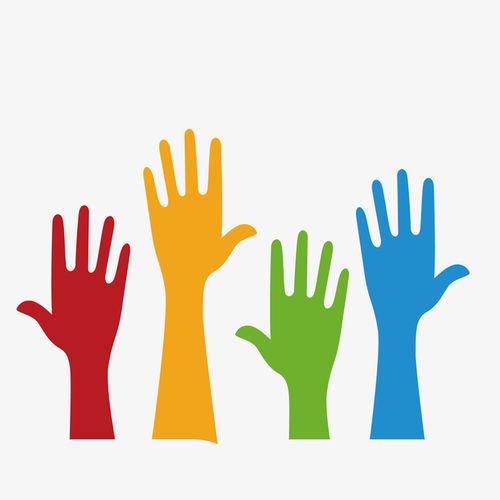 彩色卡通设计人物手部