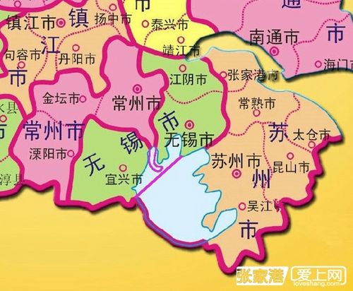 太湖水域划分地图,利用最好的还是无锡.