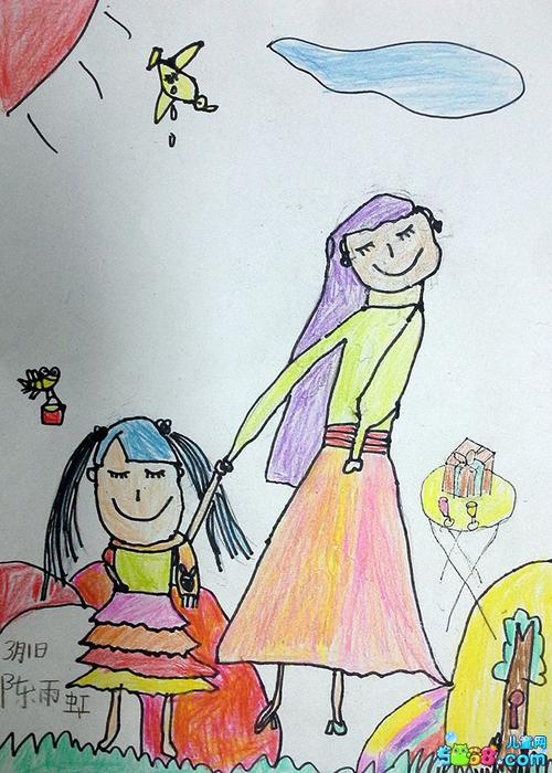 母亲节儿童画-妈妈我爱你