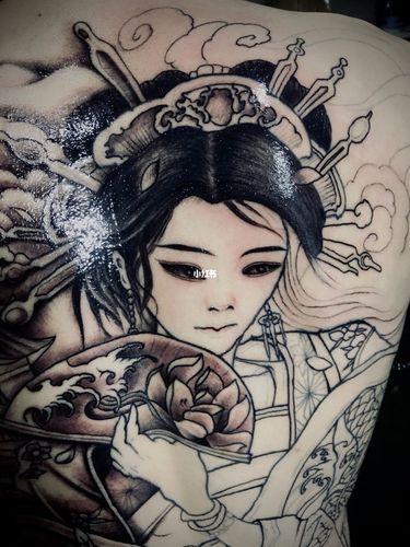 修改满背艺伎_刺客联盟纹身馆攻略_纹身_紋身_美妆