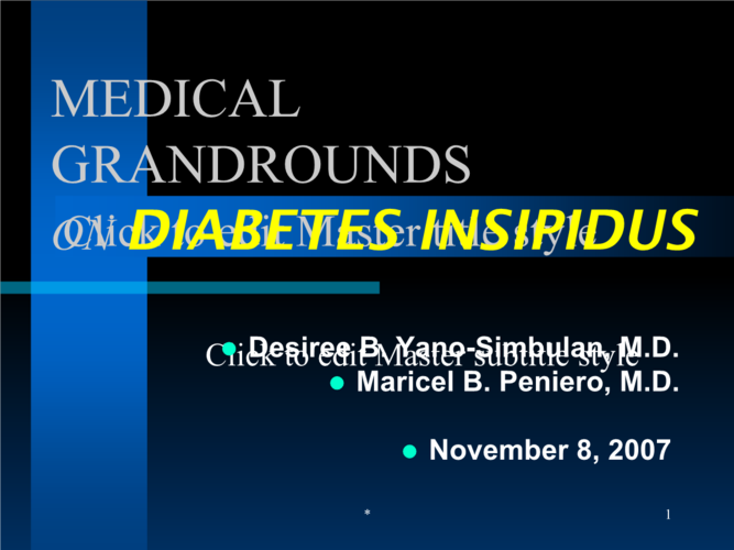 (精编)diabetes insipidus教学课件.ppt
