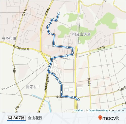 公交807路的线路图