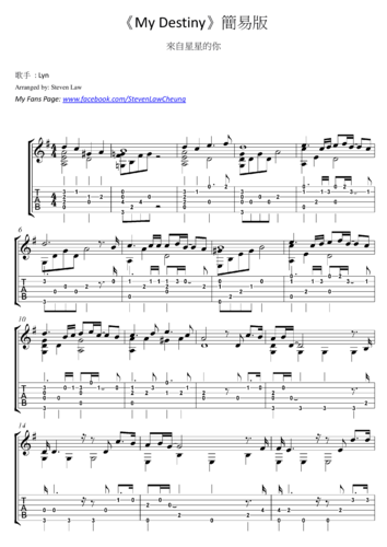 来自星星的你 - my destiny吉他谱1