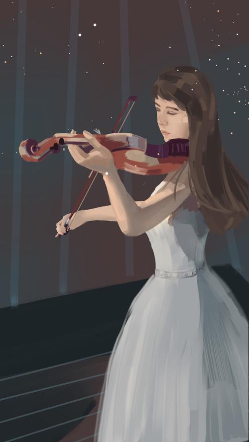 小提琴练习|插画|插画习作|铁野 - 原创作品 - 站酷
