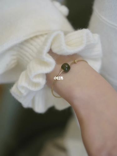 美产包金和田玉手镯_手镯_和田玉_配饰_配饰分享_时尚