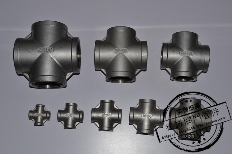 热卖不锈钢内丝四通304内螺纹精铸内牙接头五通水暖管件2分4分6分1寸