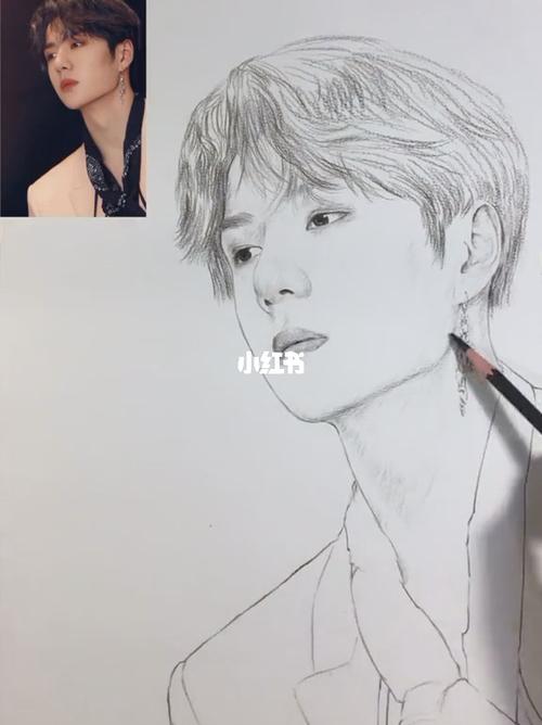 提问:如果我这期画王一博那我下期画什么_王一博_素描