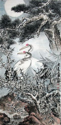 名家花鸟百图作品集《 仙鹤》(10)