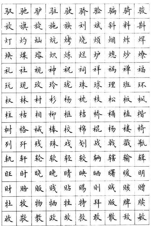 卢中南硬笔书法1000字,想学书法的抓紧收藏啦