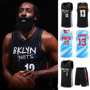 球衣欧文11号杜兰特7号球服篮网队男篮球服套装定制比赛训练队服 城市