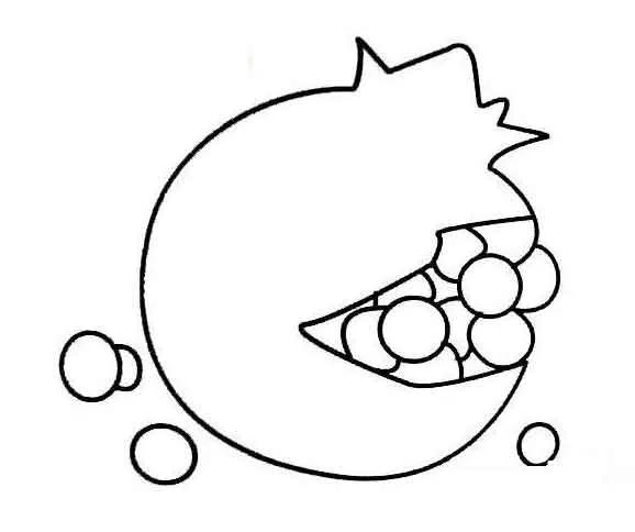 简笔画"水果""树叶""果实"