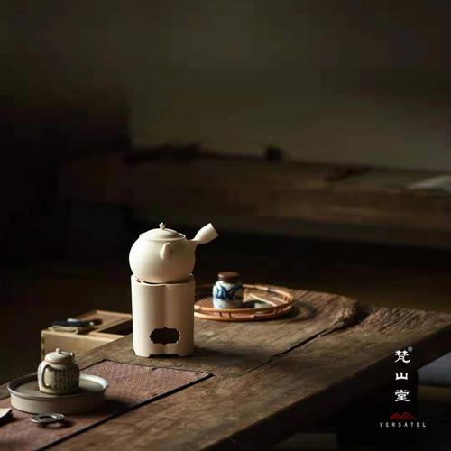 景德镇梵山堂炭炉酒精炉煮茶炉煮茶器侧把壶烧水壶套装御熹