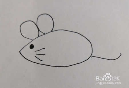 怎么简单画一只小老鼠