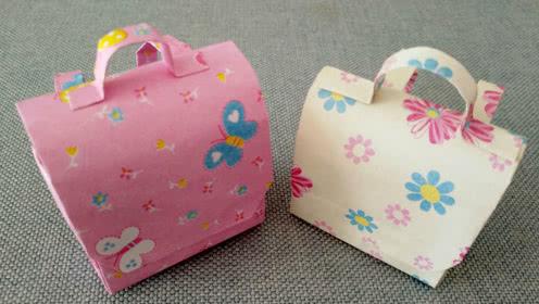 2张纸教你折出迷你小书包, 一下勾起你的童年回忆