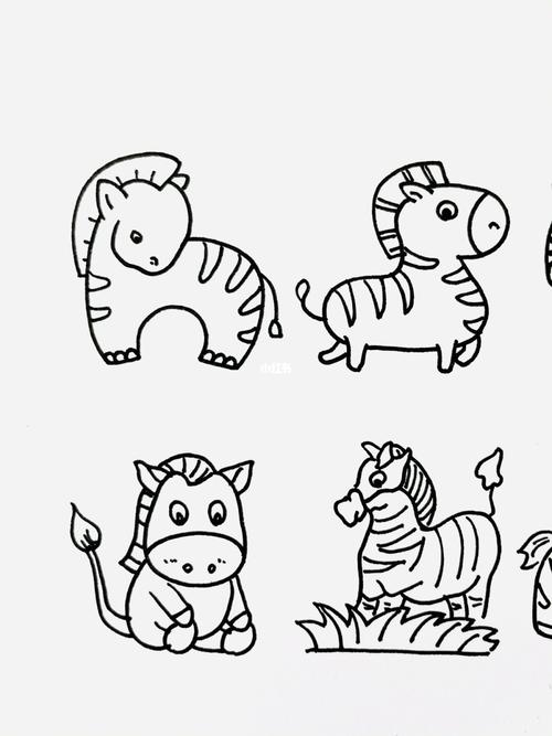 【简笔画】斑马01_简笔画_绘画_手账_手帐_插画_我的手账分享_文化
