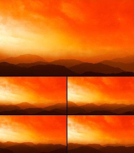 红霞满天映红群山喜庆高清视频背景素材