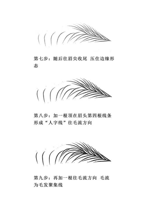 男土线条眉排列步骤