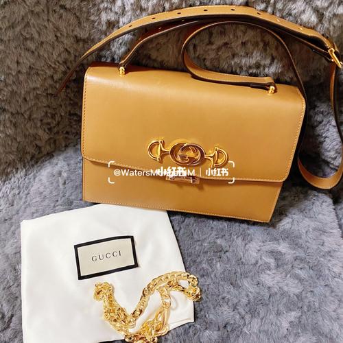 【可出】gucci斜挎包zumi系列焦糖色马衔扣_焦糖色_斜