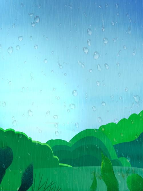 广告背景 清新 水滴 下雨