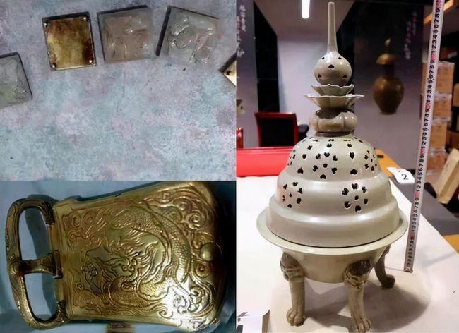 盗洞直达墓室,盗出文物要