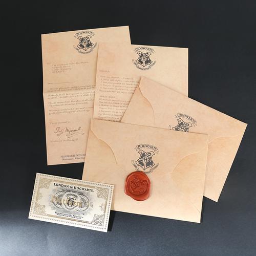 哈利波特录取通知霍格沃茨入学通知书信封书活点地图9