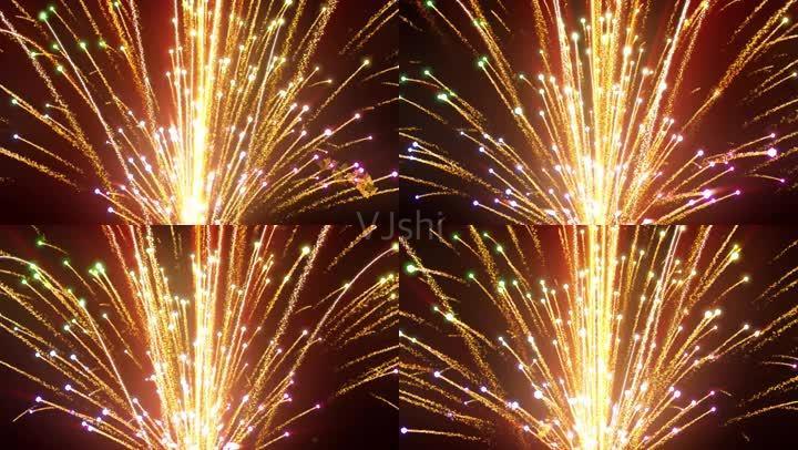 发散的烟花大呲花礼花