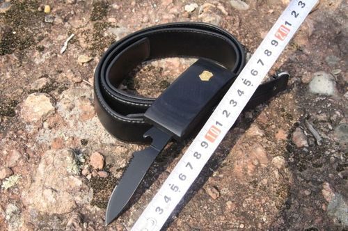 2012升级版 高级腰带刀 真皮腰带刀 男士礼品皮带刀 防身防卫工具