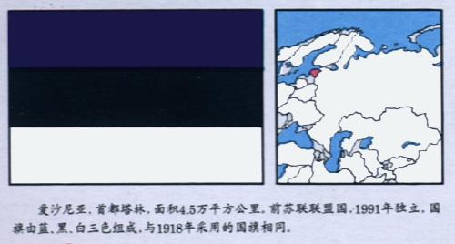 爱沙尼亚的地理位置和国旗