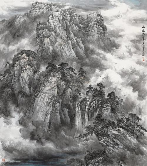 中国美术家协会会员,黄文斌国画山水画作品欣赏