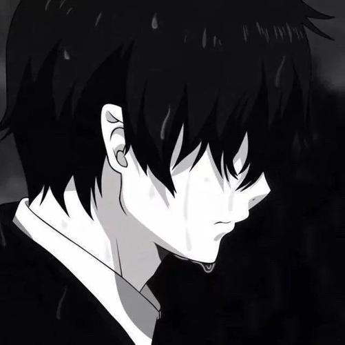 动漫头像男生头像我也只敢在雨天哭泣
