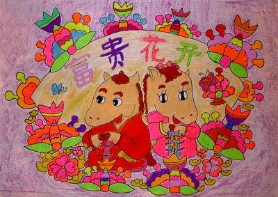 我宫举办"庆元旦 迎新春"市区少儿书画作品展