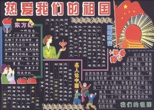 50款迎国庆黑板报主题模板