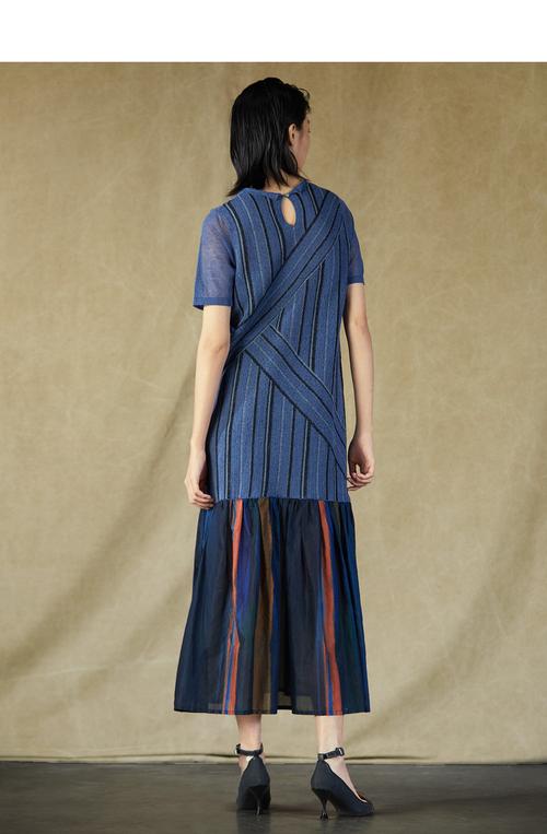 donoratico/达衣岩装2021夏年连衣裙(惦惦的梦之二) 伊斯坦布蓝 m