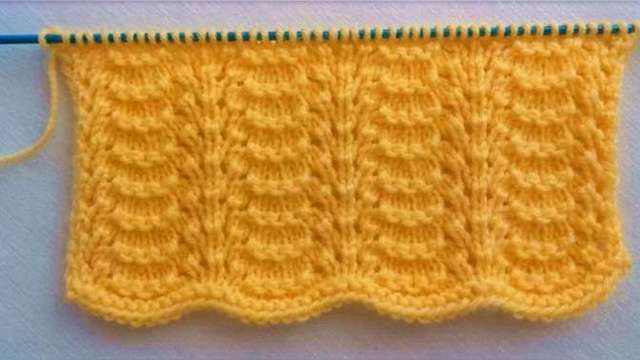 一款经典永不过时的凤尾花样针织,编织宝宝毛衣不要太好看了!