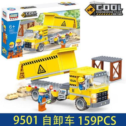 乐高积木城市系列工程车自卸车货车翻斗车东风风车建构