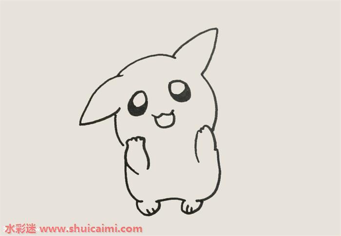 皮卡丘怎么画皮卡丘简笔画步骤图解