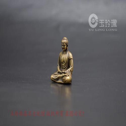 【皇室流传】迷你实心铜佛小摆件白银佛祖口袋佛白银铜微雕佛像手