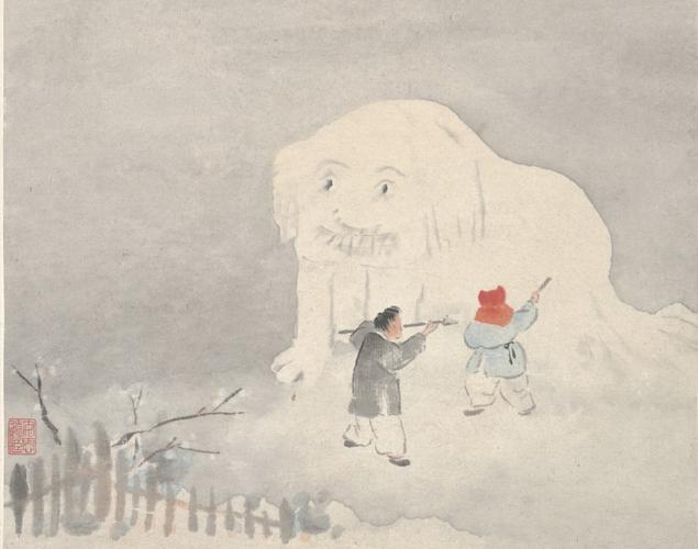 古人也堆雪人吗长什么样子