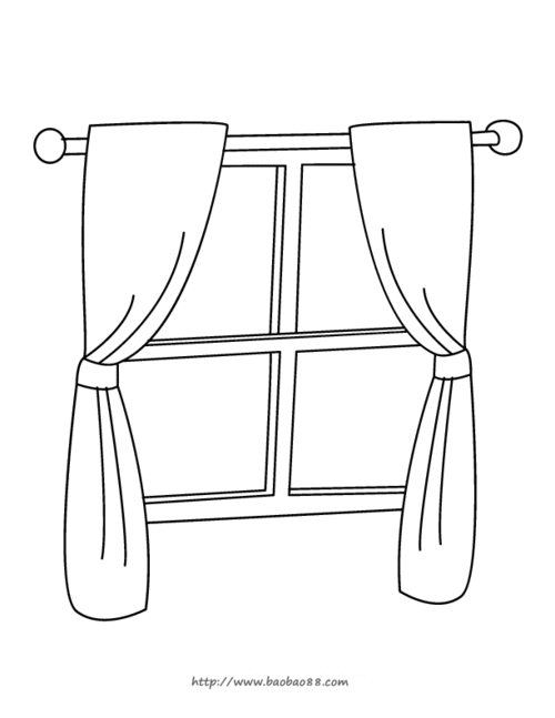 门窗简笔画[30p]_日常用品简笔画(涂色图片) - 【宝宝